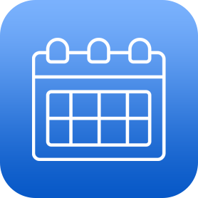 Blue calendar icon