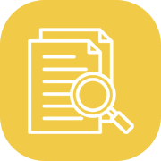 Yellow search documents icon