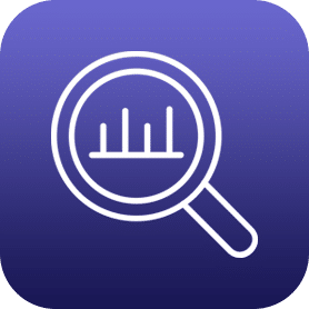 Purple magnifying icon