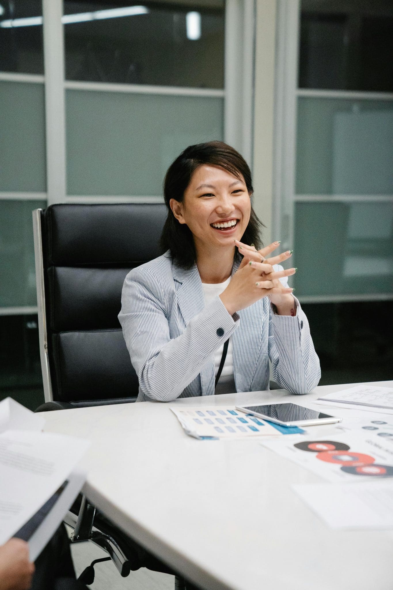 Architect working at table on tablet